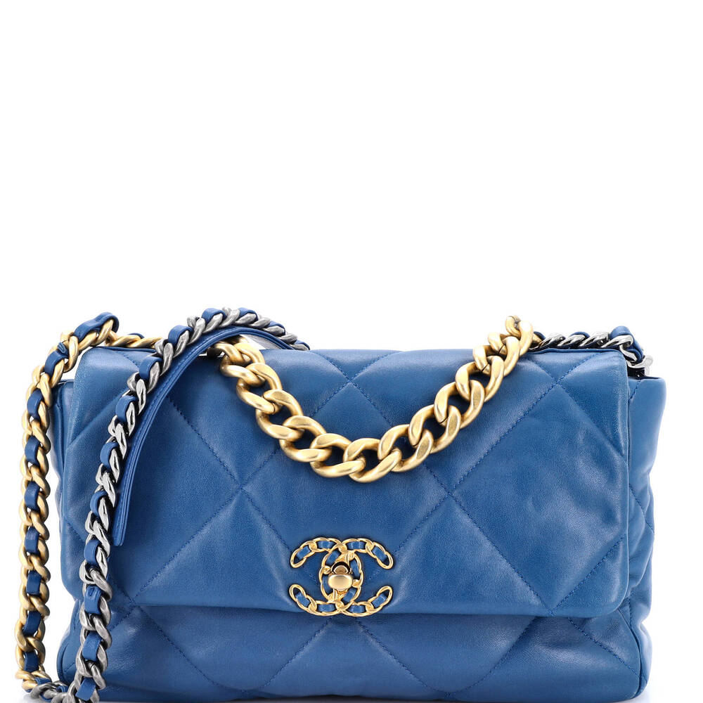 Chanel Large 19 Flap Bag Quilted Leather